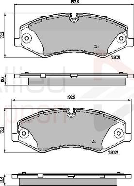 Comline ADB02030 - Гальмівні колодки, дискові гальма autozip.com.ua