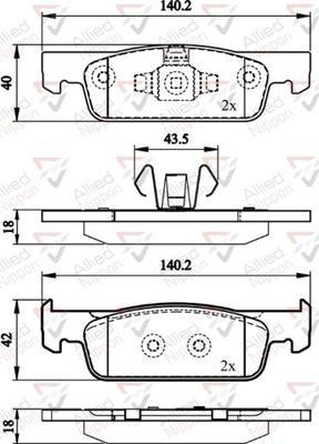 Comline ADB02144 - Гальмівні колодки, дискові гальма autozip.com.ua