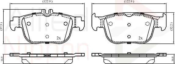 Comline ADB02868 - Гальмівні колодки, дискові гальма autozip.com.ua