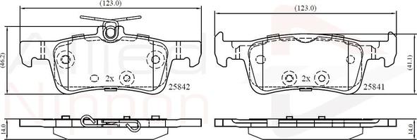 Comline ADB02369 - Гальмівні колодки, дискові гальма autozip.com.ua