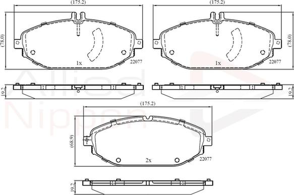 Comline ADB02364 - Гальмівні колодки, дискові гальма autozip.com.ua