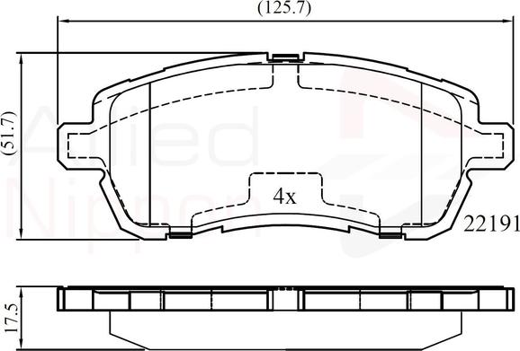 Comline ADB02361 - Гальмівні колодки, дискові гальма autozip.com.ua