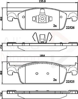 Comline ADB02316 - Гальмівні колодки, дискові гальма autozip.com.ua