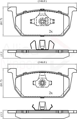 Comline ADB02389 - Гальмівні колодки, дискові гальма autozip.com.ua