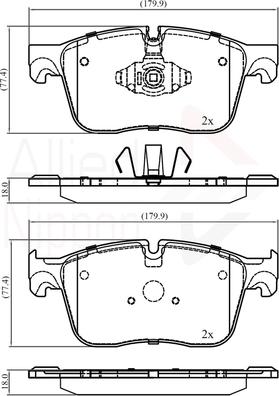 Comline ADB02385 - Гальмівні колодки, дискові гальма autozip.com.ua