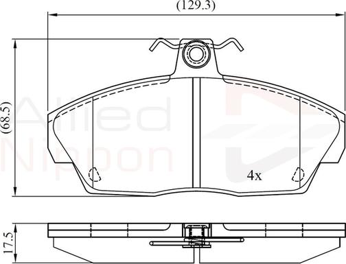 Comline ADB0232 - Гальмівні колодки, дискові гальма autozip.com.ua