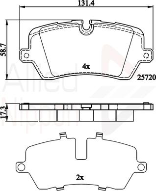 Comline ADB02256 - Гальмівні колодки, дискові гальма autozip.com.ua