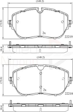 Comline ADB02260 - Гальмівні колодки, дискові гальма autozip.com.ua