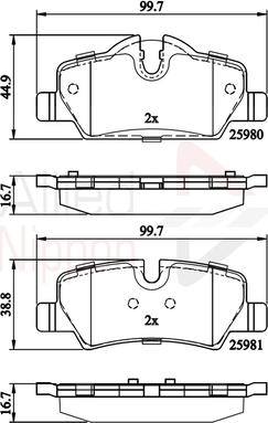 Comline ADB02262 - Гальмівні колодки, дискові гальма autozip.com.ua