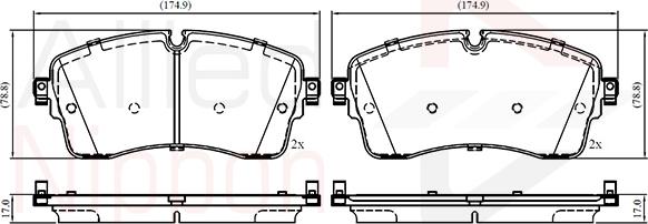 Comline ADB02761 - Гальмівні колодки, дискові гальма autozip.com.ua