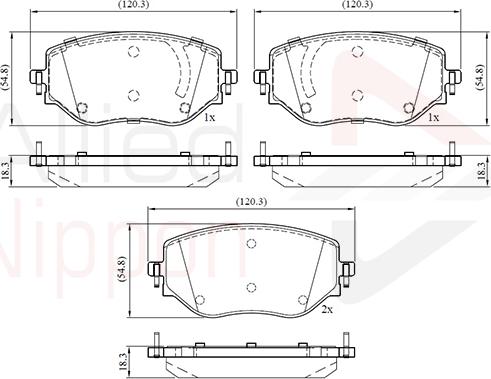 Comline ADB02774 - Гальмівні колодки, дискові гальма autozip.com.ua