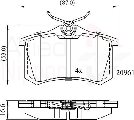 Comline ADB0797 - Гальмівні колодки, дискові гальма autozip.com.ua