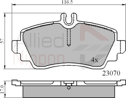 Comline ADB0748 - Гальмівні колодки, дискові гальма autozip.com.ua