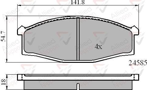 Comline ADB0758 - Гальмівні колодки, дискові гальма autozip.com.ua