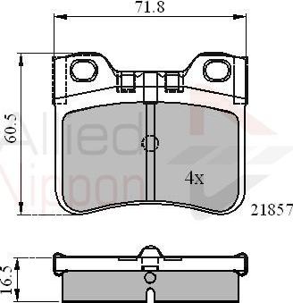 Comline ADB0771 - Гальмівні колодки, дискові гальма autozip.com.ua