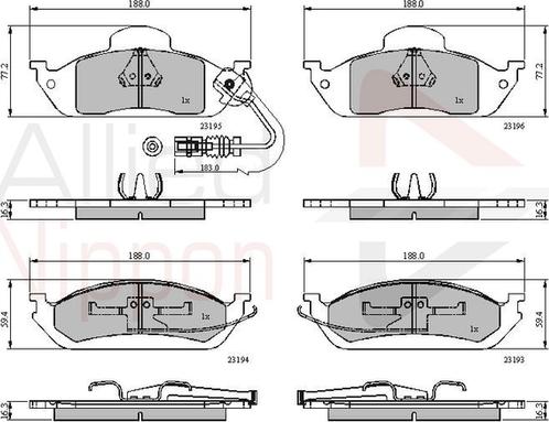 Comline ADB1911 - Гальмівні колодки, дискові гальма autozip.com.ua