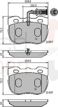 Comline ADB1401 - Гальмівні колодки, дискові гальма autozip.com.ua