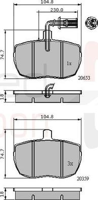 Comline ADB1413 - Гальмівні колодки, дискові гальма autozip.com.ua