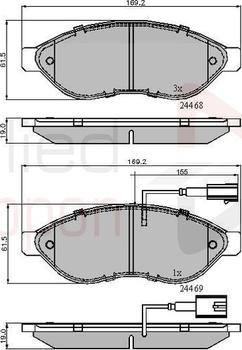 Comline ADB11589 - Гальмівні колодки, дискові гальма autozip.com.ua