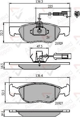 Comline ADB11016 - Гальмівні колодки, дискові гальма autozip.com.ua