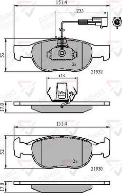 Comline ADB11171 - Гальмівні колодки, дискові гальма autozip.com.ua