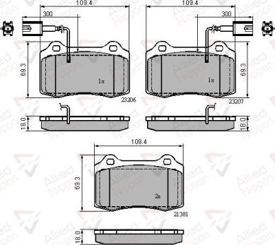 Comline ADB11758 - Гальмівні колодки, дискові гальма autozip.com.ua