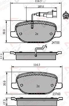 Comline ADB11769 - Гальмівні колодки, дискові гальма autozip.com.ua