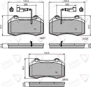 Comline ADB11703 - Гальмівні колодки, дискові гальма autozip.com.ua