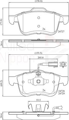 Comline ADB12032 - Гальмівні колодки, дискові гальма autozip.com.ua