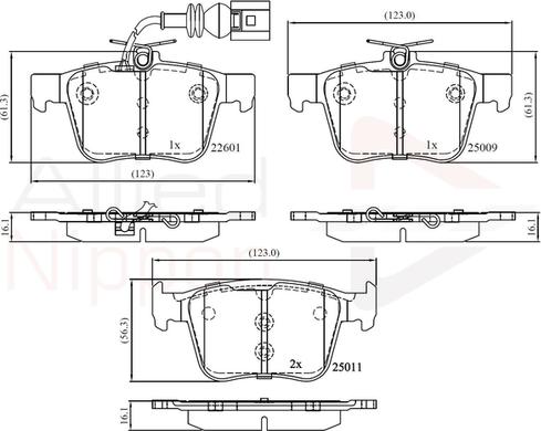 Comline ADB12157 - Гальмівні колодки, дискові гальма autozip.com.ua