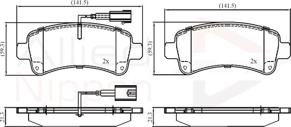 Comline ADB12395 - Гальмівні колодки, дискові гальма autozip.com.ua