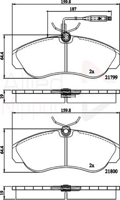 Comline ADB1275 - Гальмівні колодки, дискові гальма autozip.com.ua