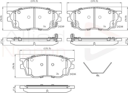 Comline ADB3948 - Гальмівні колодки, дискові гальма autozip.com.ua