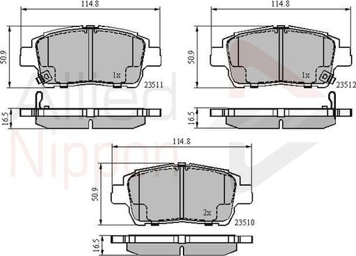 Comline ADB3901 - Гальмівні колодки, дискові гальма autozip.com.ua