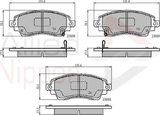 Comline ADB3908 - Гальмівні колодки, дискові гальма autozip.com.ua