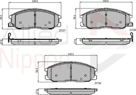 Comline ADB3902 - Гальмівні колодки, дискові гальма autozip.com.ua