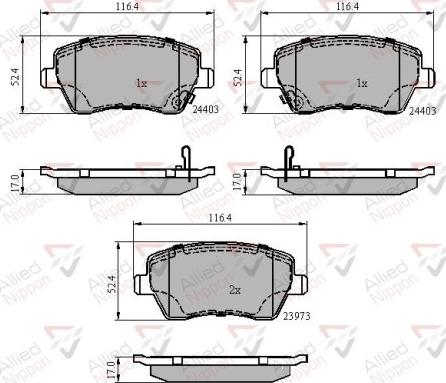 Comline ADB3984 - Гальмівні колодки, дискові гальма autozip.com.ua