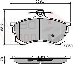 Comline ADB3452 - Гальмівні колодки, дискові гальма autozip.com.ua