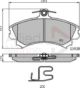 Comline ADB3462 - Гальмівні колодки, дискові гальма autozip.com.ua