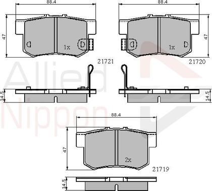 Comline ADB3471 - Гальмівні колодки, дискові гальма autozip.com.ua