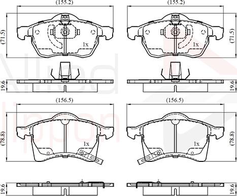 Comline ADB3583 - Гальмівні колодки, дискові гальма autozip.com.ua