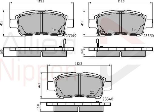 Comline ADB3582 - Гальмівні колодки, дискові гальма autozip.com.ua