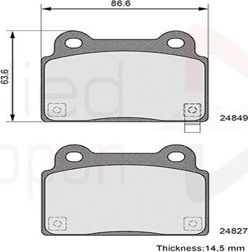 Comline ADB36090 - Гальмівні колодки, дискові гальма autozip.com.ua