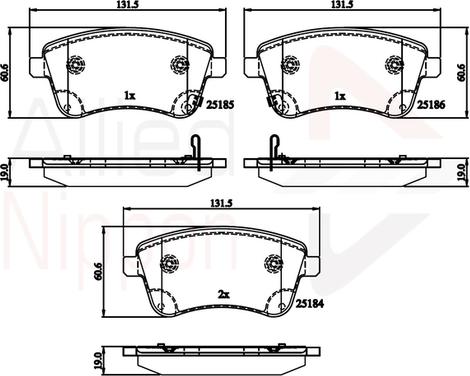 Comline ADB36047 - Гальмівні колодки, дискові гальма autozip.com.ua