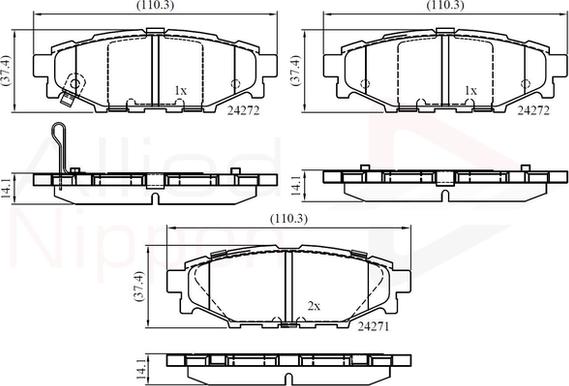 Comline ADB36052 - Гальмівні колодки, дискові гальма autozip.com.ua