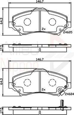 Comline ADB36066 - Гальмівні колодки, дискові гальма autozip.com.ua