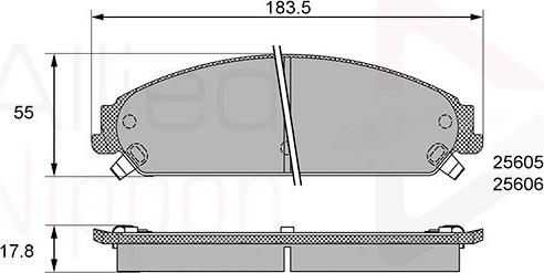 Comline ADB36086 - Гальмівні колодки, дискові гальма autozip.com.ua