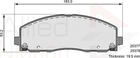 Comline ADB36103 - Гальмівні колодки, дискові гальма autozip.com.ua