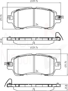 Comline ADB36115 - Гальмівні колодки, дискові гальма autozip.com.ua