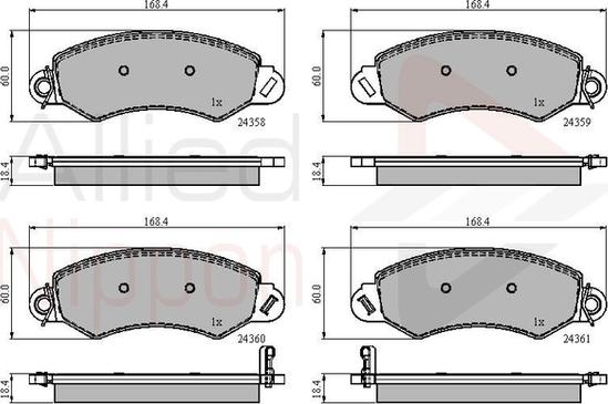 Comline ADB31544 - Гальмівні колодки, дискові гальма autozip.com.ua